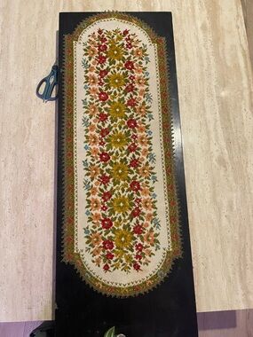 Vintage Floral Embroidered Table Runner | Cottagecore | May-D&F Denver